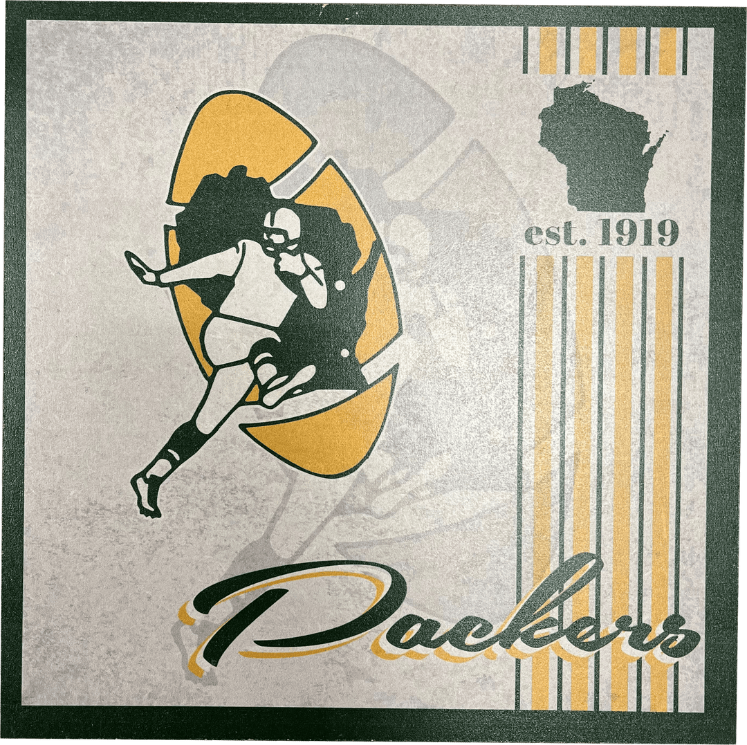 Dynasty Sports & Framing Signs/Plaques - Album Green Bay Packers 9.5'' x 9.5'' Throwback Album Wood Sign