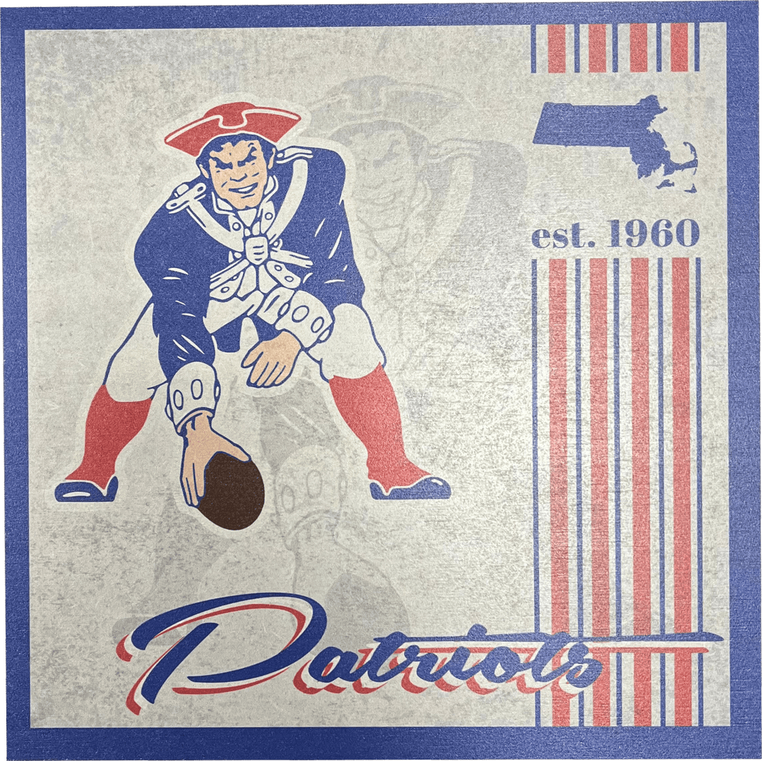 Dynasty Sports & Framing Signs/Plaques - Album New England Patriots 9.5'' x 9.5'' Throwback Album Wood Sign