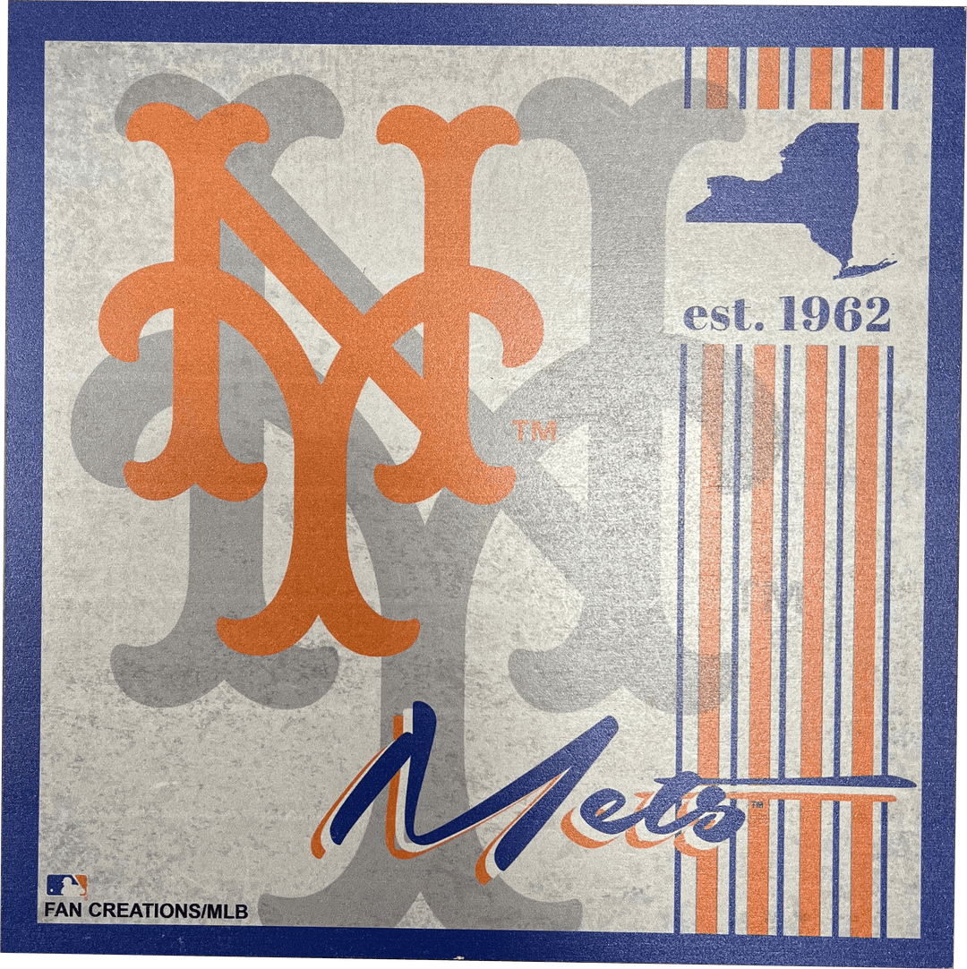 Dynasty Sports & Framing Signs/Plaques - Album New York Mets 9.5'' x 9.5'' Throwback Album Wood Sign