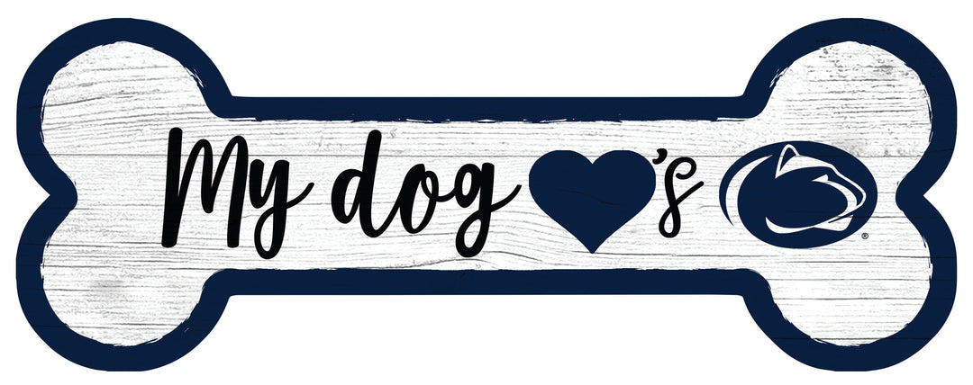 Dynasty Sports & Framing Signs/Plaques - Dog Bone Penn State Nittany Lions Football Dog Bone White Wooden Sign