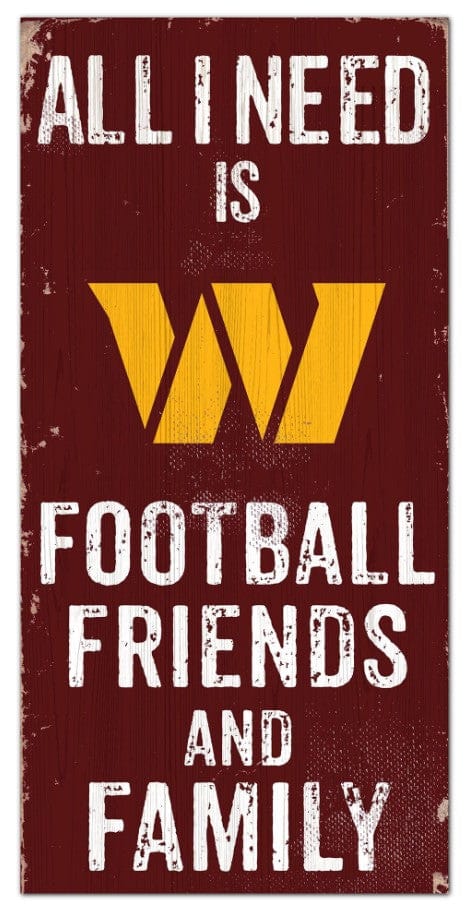 Dynasty Sports & Framing Signs/Plaques - Family & Friends Washington Commanders Football, Friends, & Family Wood Sign