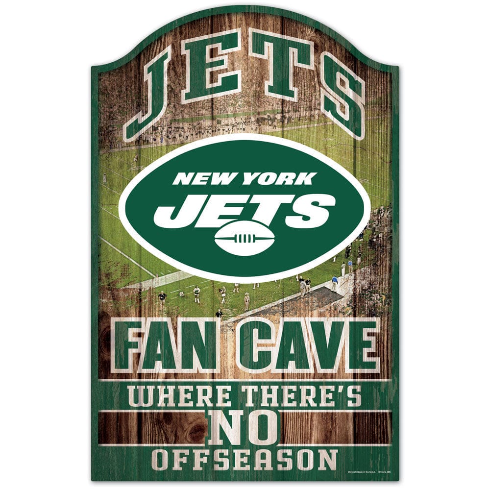 Dynasty Sports & Framing Signs/Plaques - Fan Cave New York Jets Fan Cave 11" x 17" Wood Sign