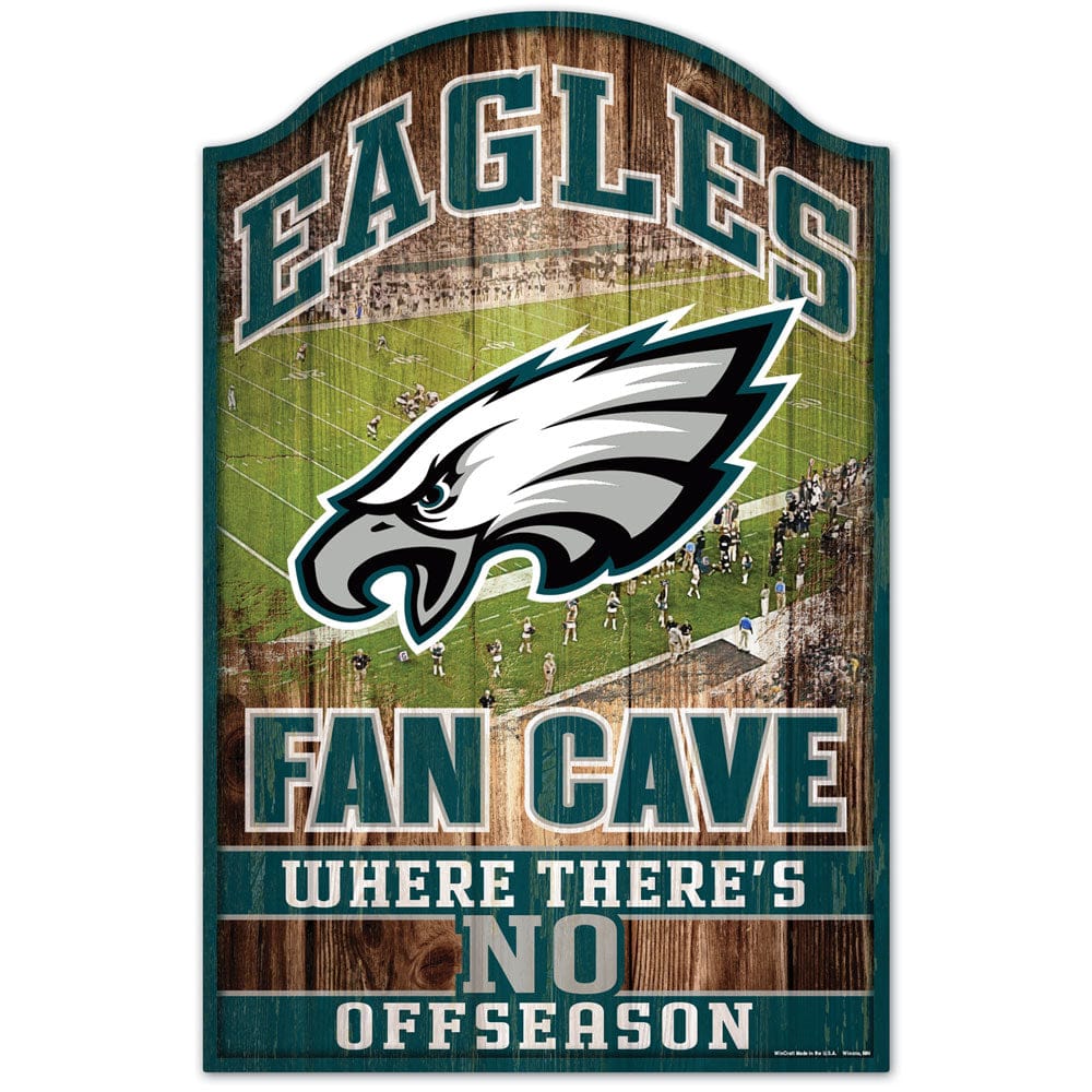 Dynasty Sports & Framing Signs/Plaques - Fan Cave Philadelphia Eagles Fan Cave 11" x 17" Wood Sign