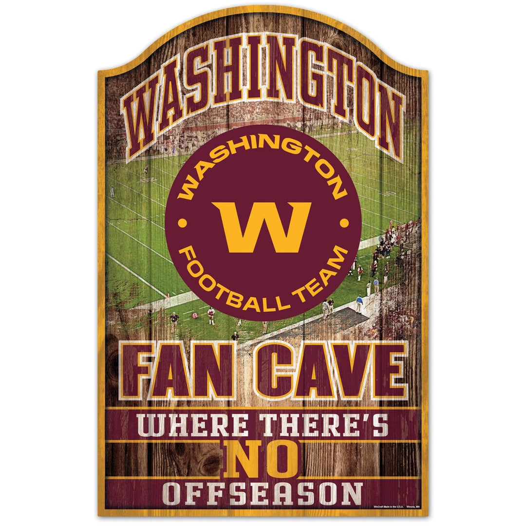 Dynasty Sports & Framing Signs/Plaques - Fan Cave Washington Football Team Fan Cave 11" x 17" Wood Sign