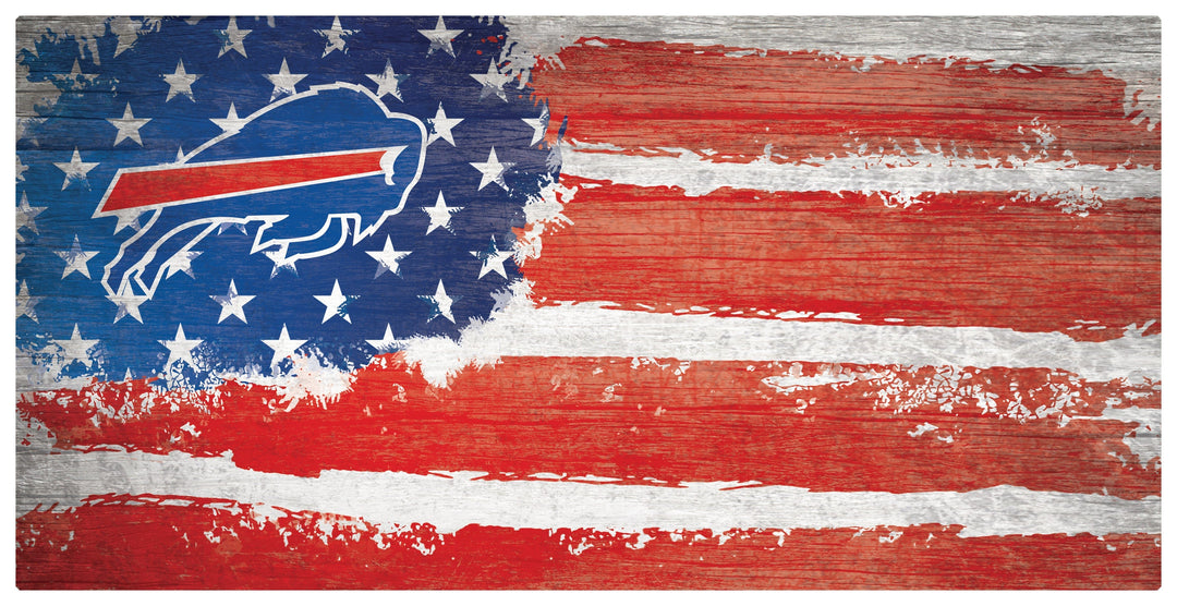 Dynasty Sports & Framing Signs/Plaques - Flag Buffalo Bills Team Flag Wooden Sign