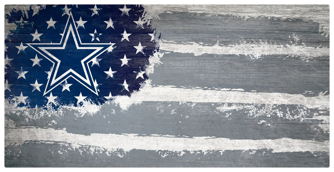 Dynasty Sports & Framing Signs/Plaques - Flag Dallas Cowboys Team Flag Wooden Sign