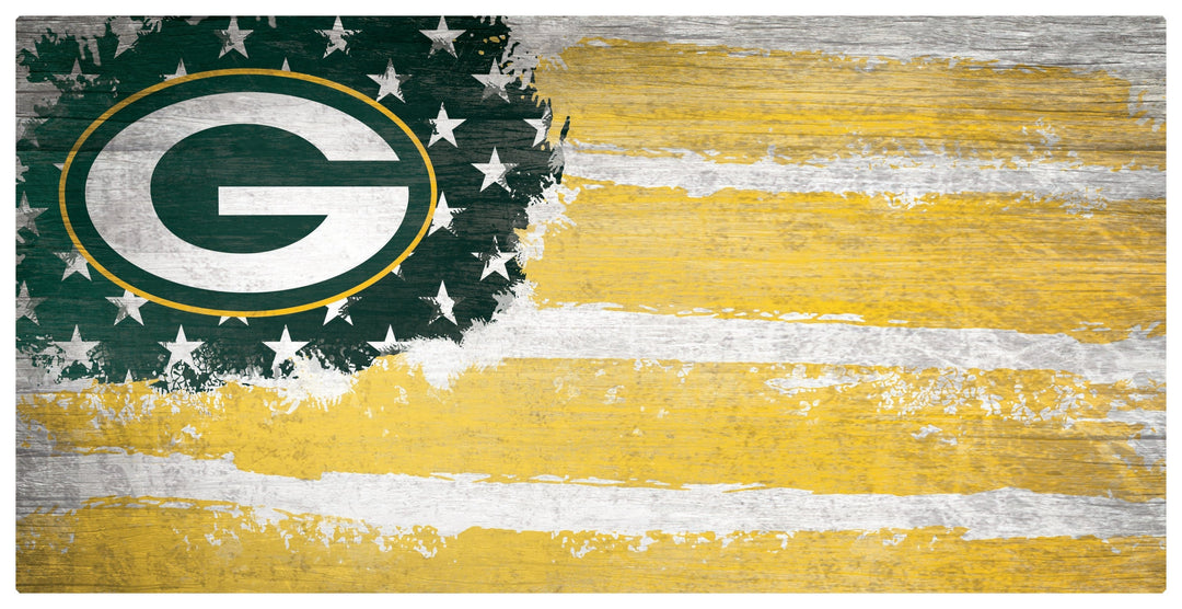 Dynasty Sports & Framing Signs/Plaques - Flag Green Bay Packers Team Flag Wooden Sign