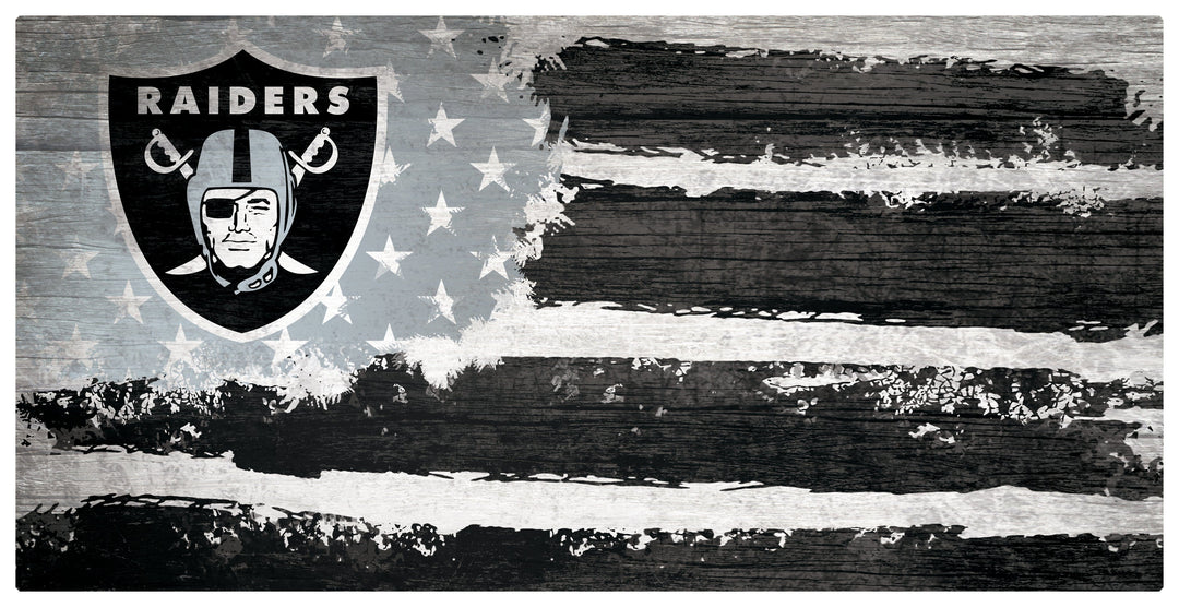 Dynasty Sports & Framing Signs/Plaques - Flag Las Vegas Raiders Team Flag Wooden Sign