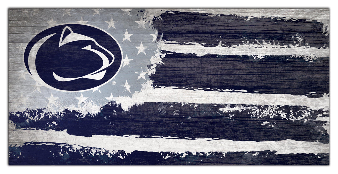 Dynasty Sports & Framing Signs/Plaques - Flag Penn State Nittany Lions Team Flag Wooden Sign