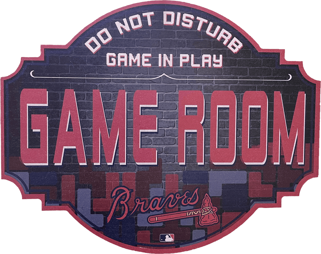 Dynasty Sports & Framing Signs/Plaques - Game Room Atlanta Braves 12" Game Room Wood Sign