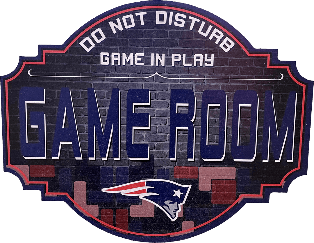 Dynasty Sports & Framing Signs/Plaques - Game Room New England Patriots 12" Game Room Wood Sign