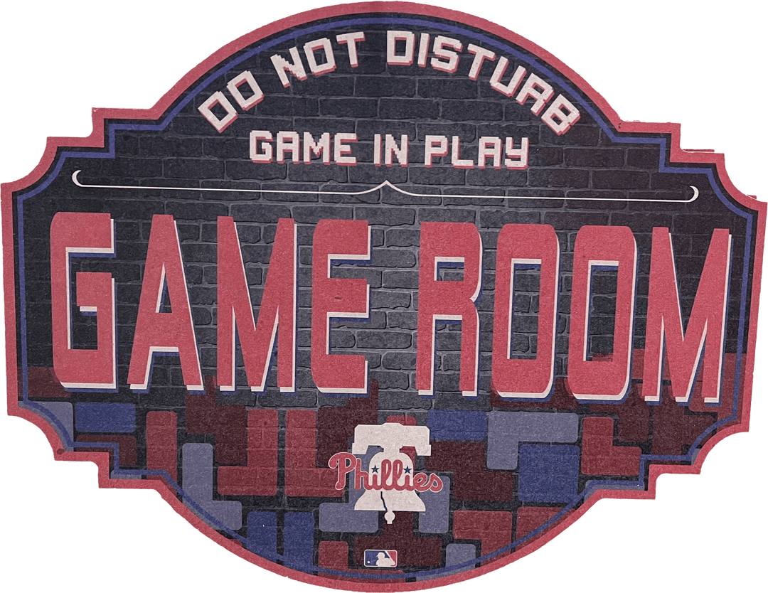 Dynasty Sports & Framing Signs/Plaques - Game Room Philadelphia Phillies 12" Game Room Wood Sign
