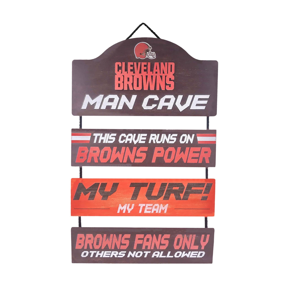 Dynasty Sports & Framing Signs/Plaques - Man Cave Dangle Cleveland Browns Wooden Man Cave Dangle Sign
