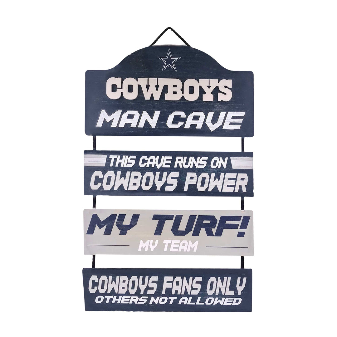 Dynasty Sports & Framing Signs/Plaques - Man Cave Dangle Dallas Cowboys Wooden Man Cave Dangle Sign