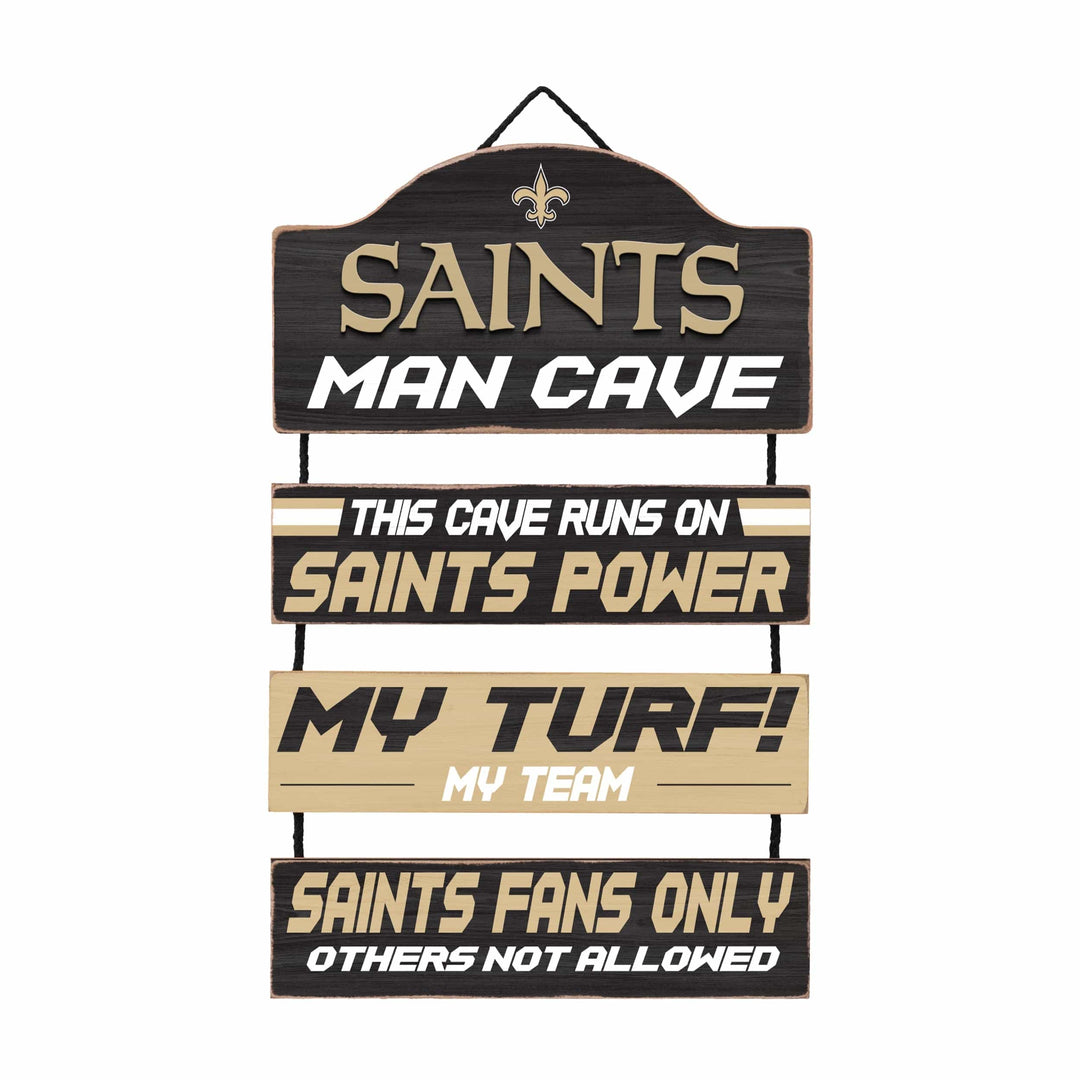 Dynasty Sports & Framing Signs/Plaques - Man Cave Dangle New Orleans Saints Wooden Man Cave Dangle Sign