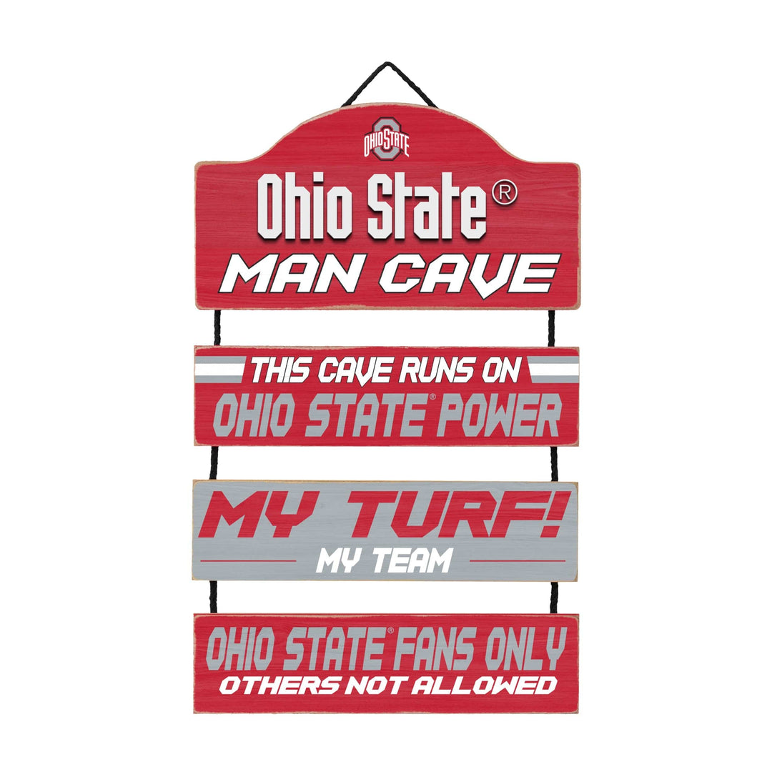 Dynasty Sports & Framing Signs/Plaques - Man Cave Dangle Ohio State Buckeyes Wooden Man Cave Sign