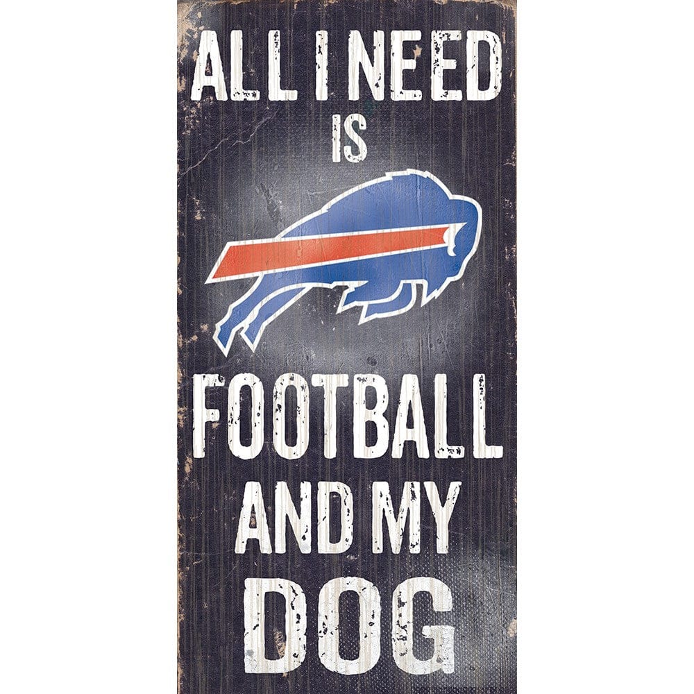 Dynasty Sports & Framing Signs/Plaques - Sports & My Dog Buffalo Bills Football and My Dog Wooden Sign