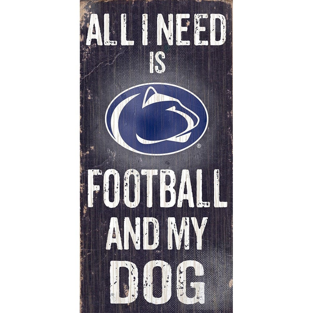 Dynasty Sports & Framing Signs/Plaques - Sports & My Dog Penn State Nittany Lions Football and My Dog Wooden Sign
