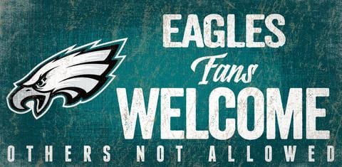 Dynasty Sports & Framing Signs/Plaques - Welcome Philadelphia Eagles Fans Welcome Wood Sign