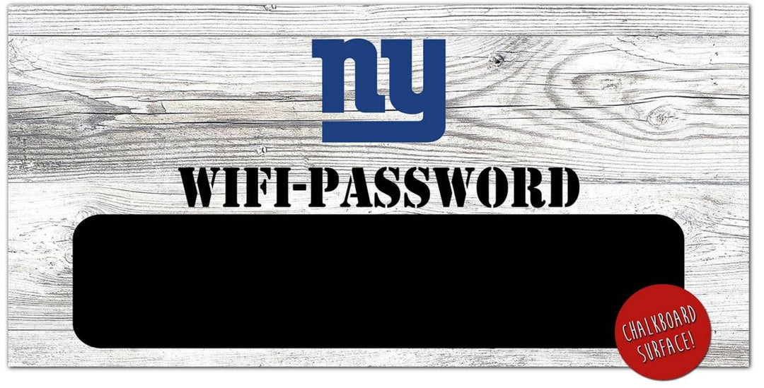 Dynasty Sports & Framing Signs/Plaques - Wifi New York Giants Wifi Password 6" x 12" Wood Sign