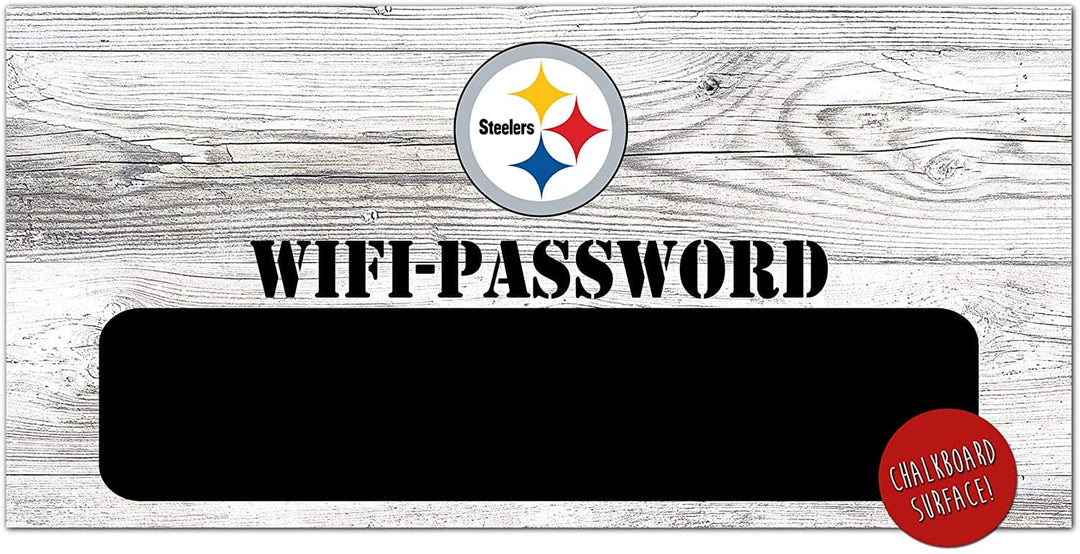 Dynasty Sports & Framing Signs/Plaques - Wifi Pittsburgh Steelers Wifi Password 6" x 12" Wood Sign