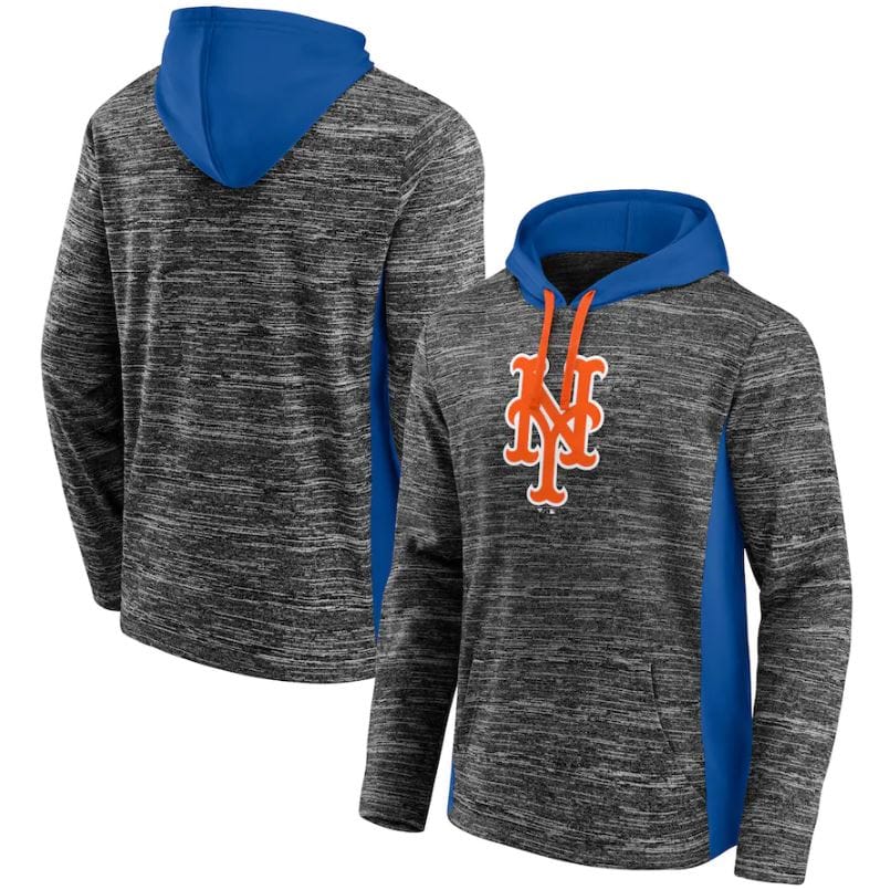 Dynasty Sports & Framing Sweatshirts, Hoodies, & Jackets - Baseball Small New York Mets Heathered Instant Replay Chiller Pullover Hoodie