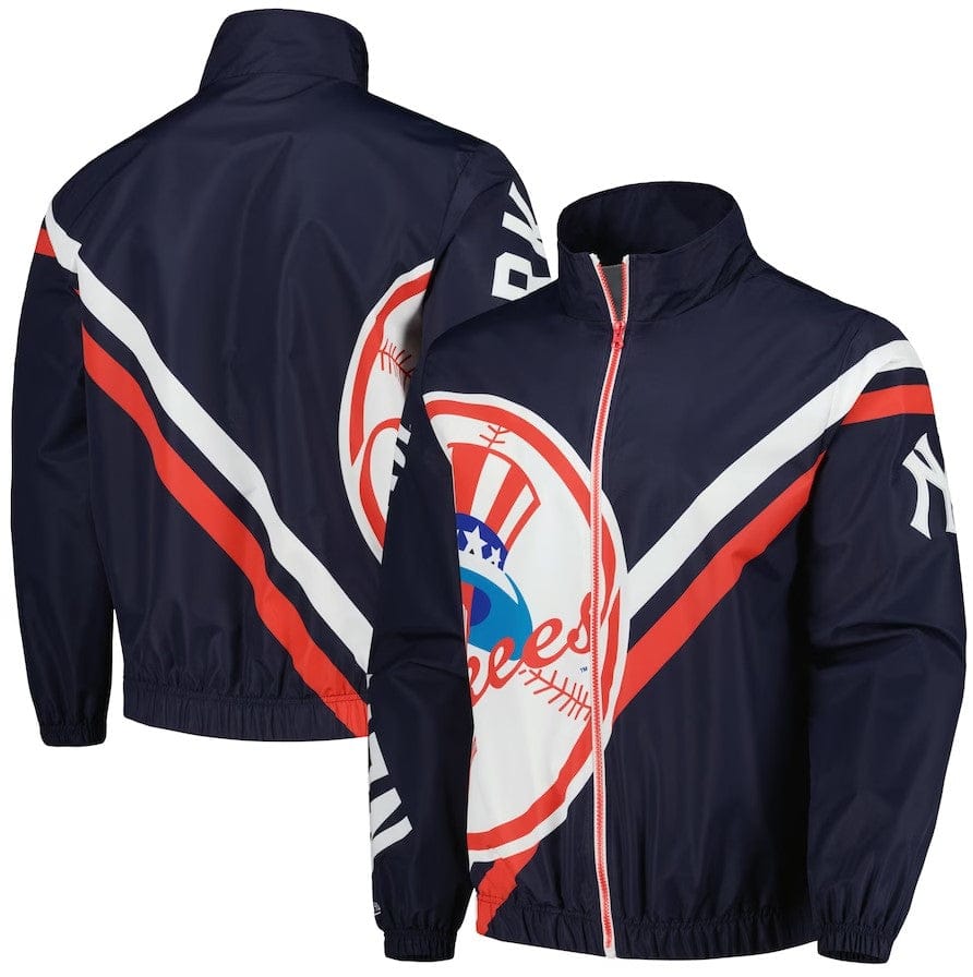 Dynasty Sports & Framing Sweatshirts, Hoodies, & Jackets - Baseball Small New York Yankees Mitchell & Ness Exploded Logo Navy Warm Up Full-Zip Jacket