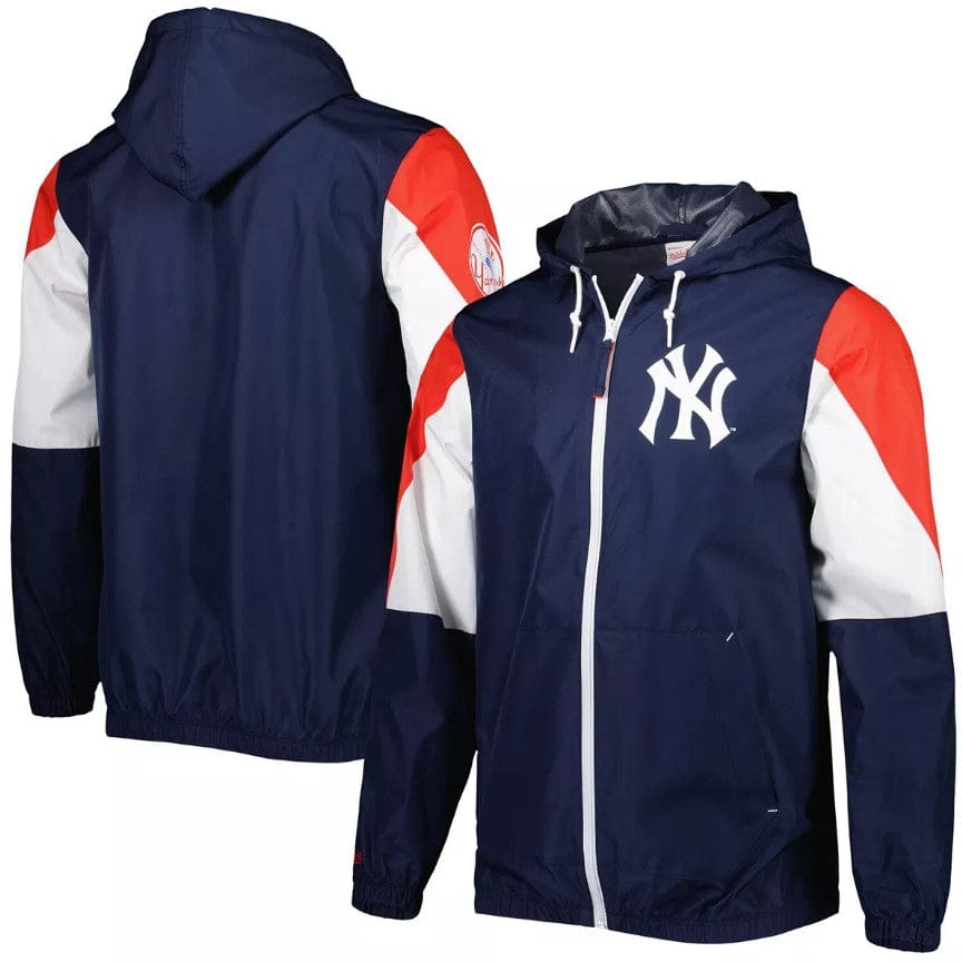 Dynasty Sports & Framing Sweatshirts, Hoodies, & Jackets - Baseball Small New York Yankees Mitchell & Ness Throw It Back Full Zip Windbreaker Jacket
