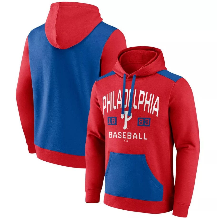 Dynasty Sports & Framing Sweatshirts, Hoodies, & Jackets - Baseball Small Philadelphia Phillies Red/Royal Chip In Pullover Hoodie
