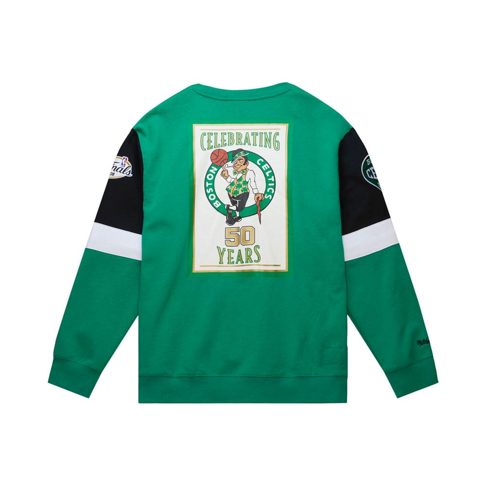 Dynasty Sports & Framing Sweatshirts, Hoodies, & Jackets - Basketball Boston Celtics Mitchell & Ness NBA All Over Crew 3.0 Sweatshirt