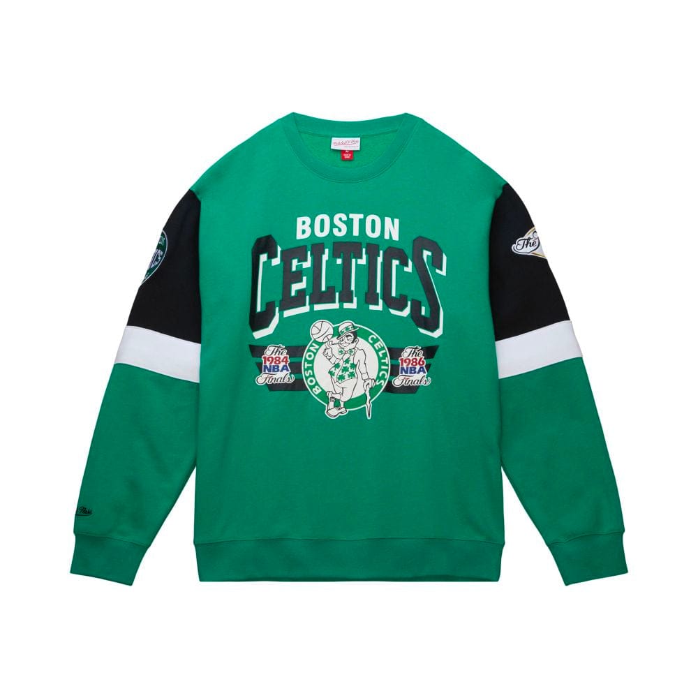 Dynasty Sports & Framing Sweatshirts, Hoodies, & Jackets - Basketball Boston Celtics Mitchell & Ness NBA All Over Crew 3.0 Sweatshirt
