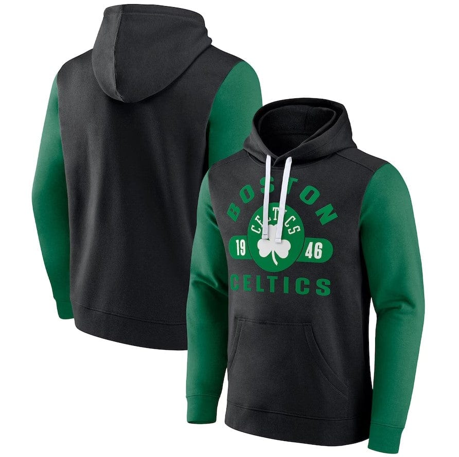 Dynasty Sports & Framing Sweatshirts, Hoodies, & Jackets - Basketball Small Boston Celtics Black & Green Attack Colorblock Pullover Hoodie