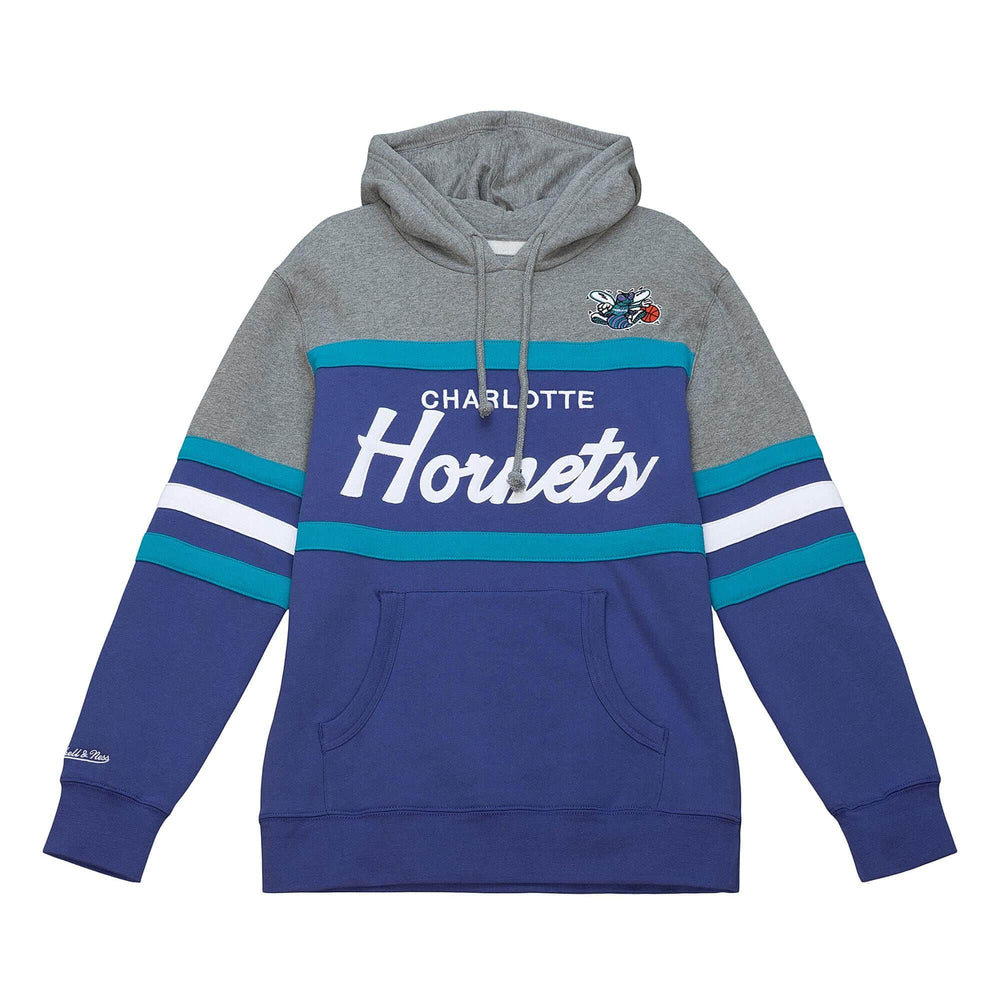 Dynasty Sports & Framing Sweatshirts, Hoodies, & Jackets - Basketball Small / Gray & Purple Charlotte Hornets Mitchell & Ness Head Coach Hoodie