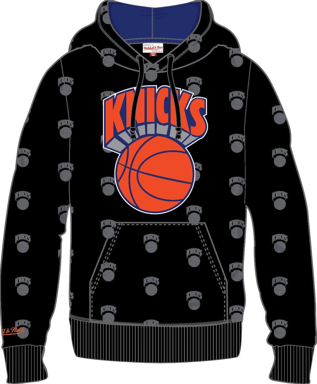 Dynasty Sports & Framing Sweatshirts, Hoodies, & Jackets - Basketball Small New York Knicks Mitchell & Ness All Over Print Fleece Hoodie