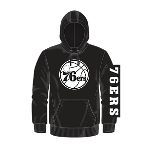 Dynasty Sports & Framing Sweatshirts, Hoodies, & Jackets - Basketball Small Philadelphia 76ers Black & White Put Me In Coach Hooded Sweatshirt