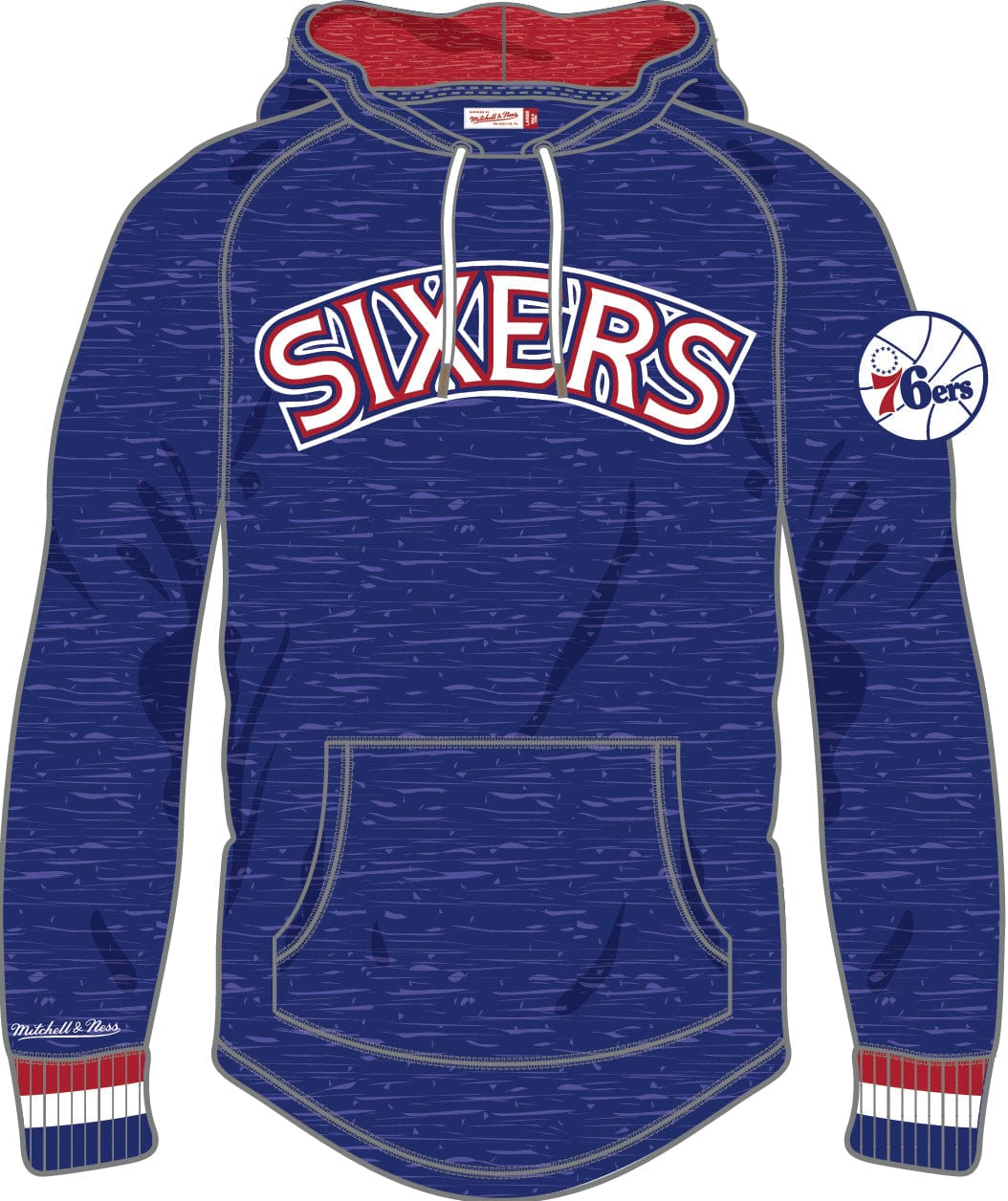 Dynasty Sports & Framing Sweatshirts, Hoodies, & Jackets - Basketball Small Philadelphia 76ers Mitchell & Ness Legendary Slub Long-Sleeve Hoodie