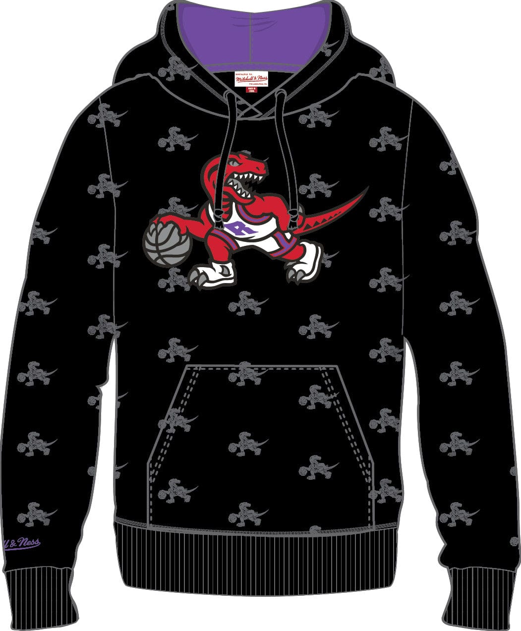 Dynasty Sports & Framing Sweatshirts, Hoodies, & Jackets - Basketball Small Toronto Raptors Mitchell & Ness All Over Print Fleece Hoodie