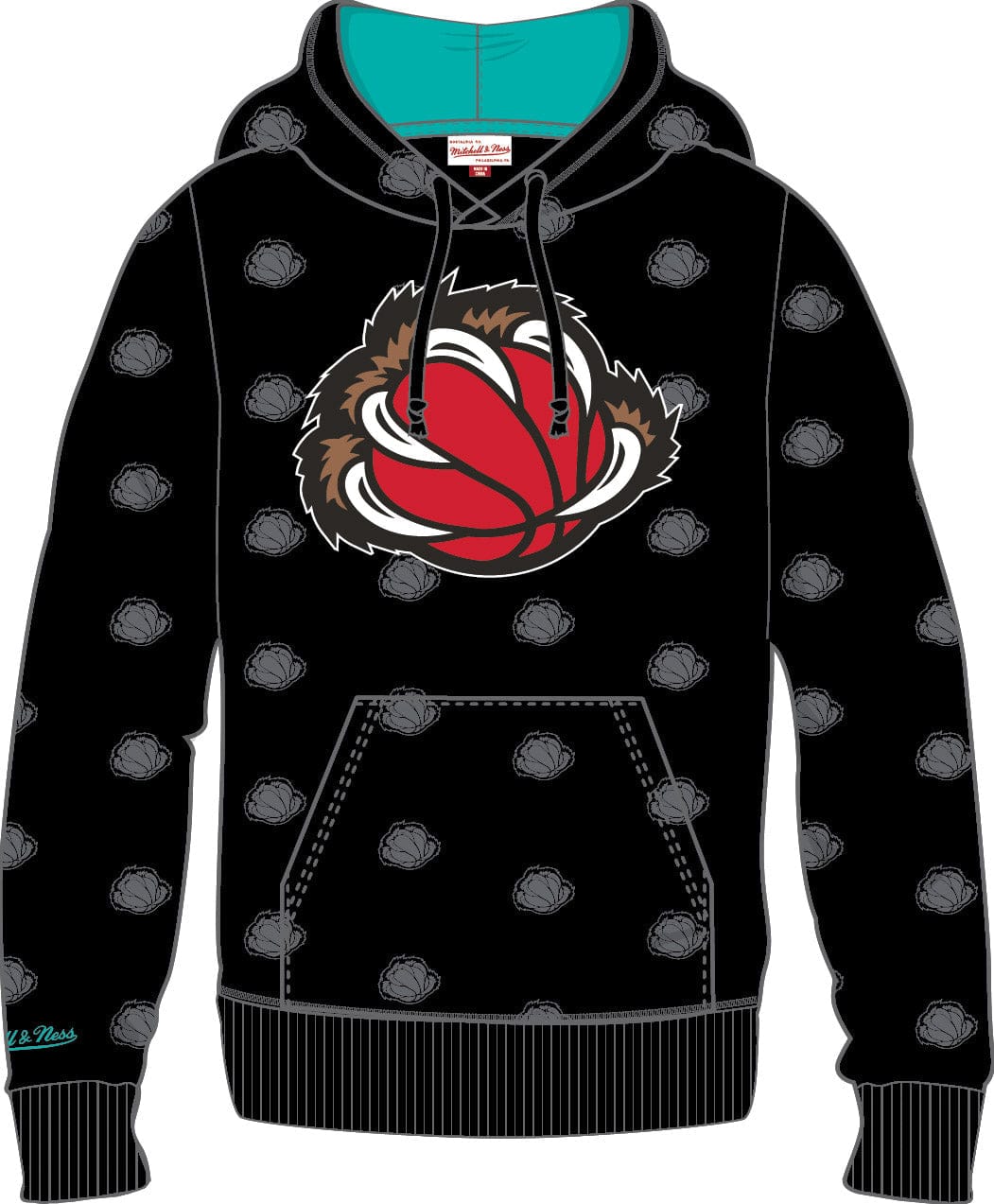 Dynasty Sports & Framing Sweatshirts, Hoodies, & Jackets - Basketball Small Vancouver Grizzlies Mitchell & Ness All Over Print Fleece Hoodie