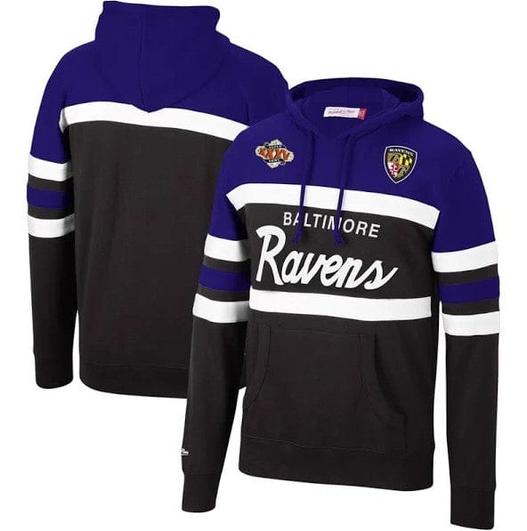 Dynasty Sports & Framing Sweatshirts, Hoodies, & Jackets - Football Small Baltimore Ravens Mitchell & Ness Head Coach Hoodie