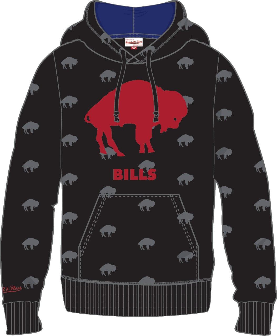 Dynasty Sports & Framing Sweatshirts, Hoodies, & Jackets - Football Small Buffalo Bills Mitchell & Ness All Over Print Fleece Hoodie