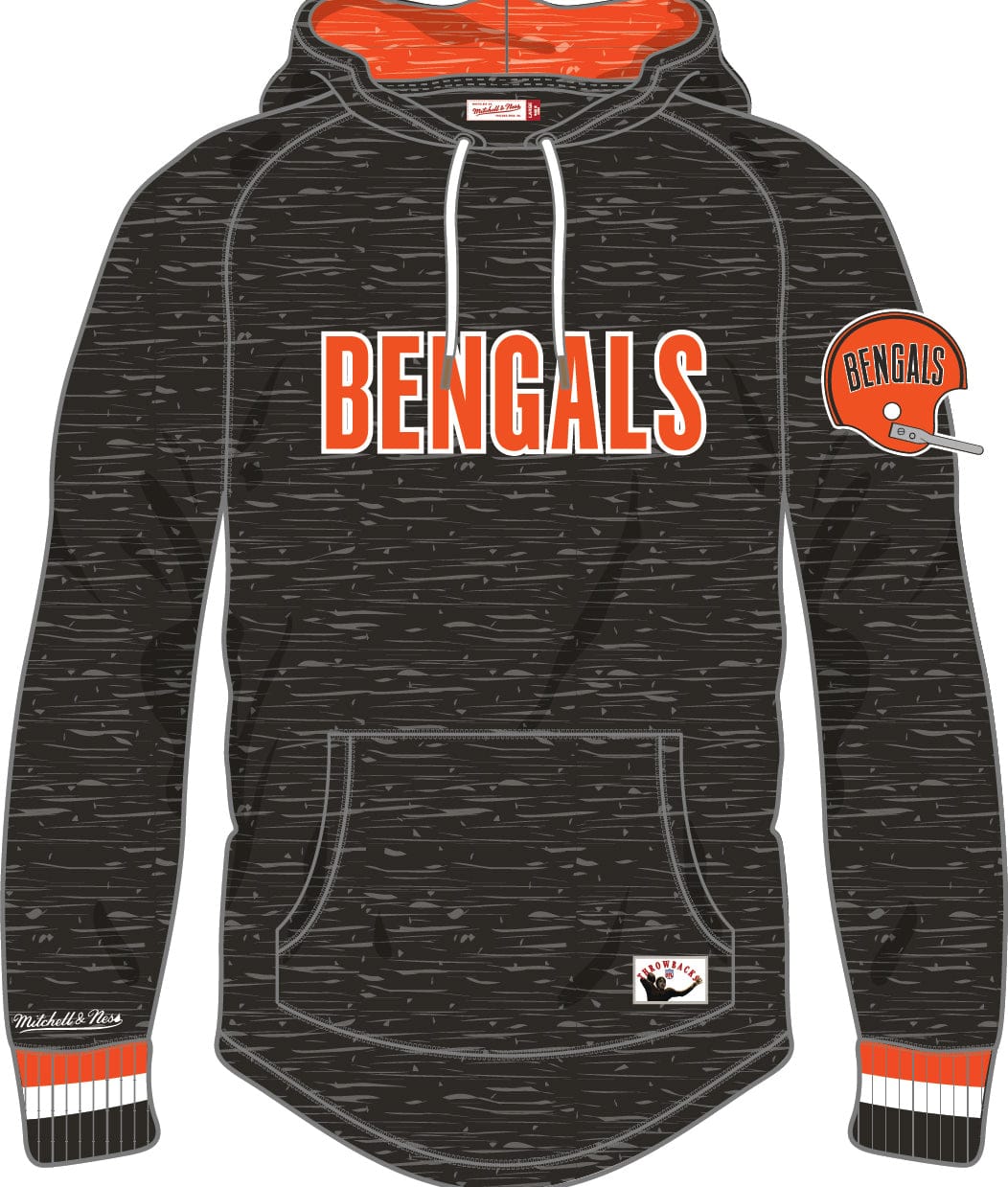 Dynasty Sports & Framing Sweatshirts, Hoodies, & Jackets - Football Small Cincinnati Bengals Mitchell & Ness Legendary Slub Long-Sleeve Hoodie