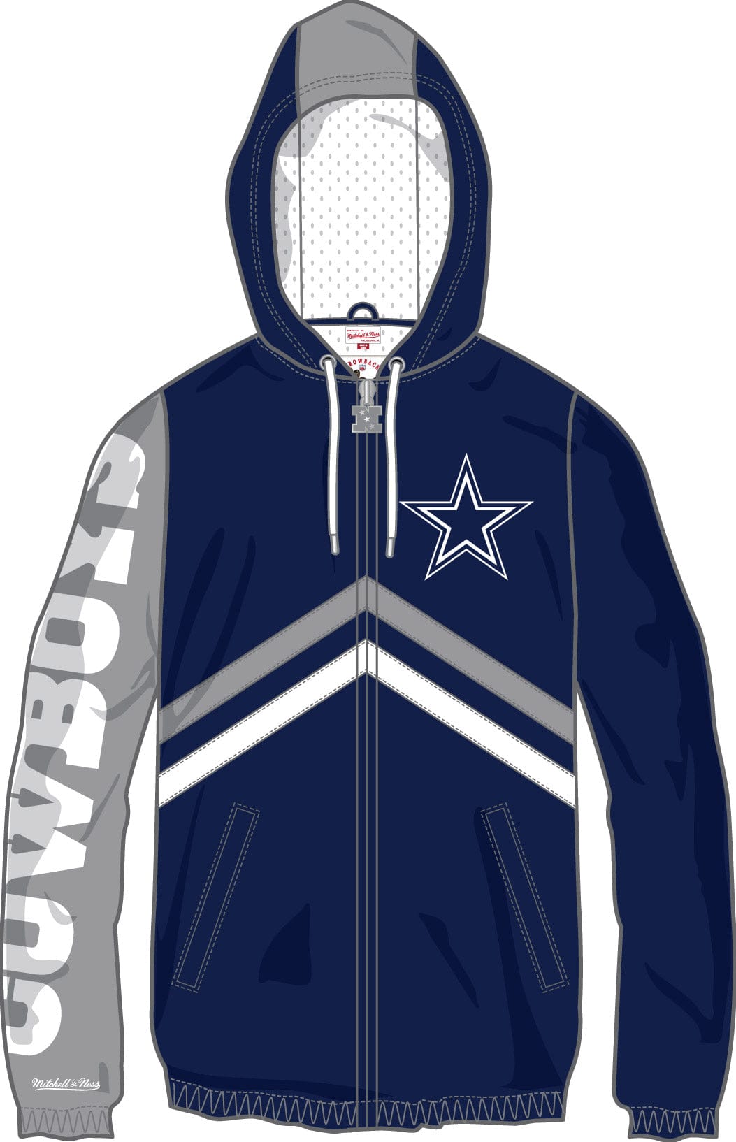 Dynasty Sports & Framing Sweatshirts, Hoodies, & Jackets - Football Small Dallas Cowboys Mitchell & Ness NFL Undeniable Full-Zip Windbreaker Jacket