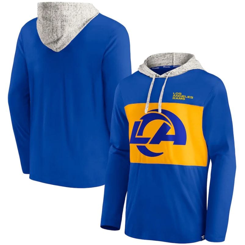 Dynasty Sports & Framing Sweatshirts, Hoodies, & Jackets - Football Small Los Angeles Rams Royal Long Sleeve Hoodie T-Shirt