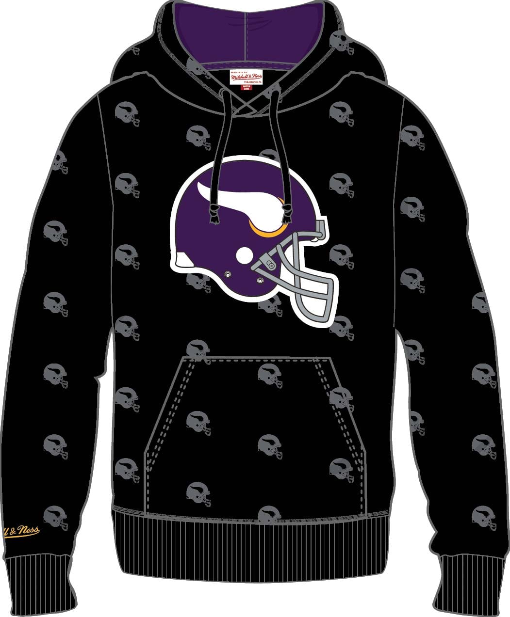 Dynasty Sports & Framing Sweatshirts, Hoodies, & Jackets - Football Small Minnesota Vikings Mitchell & Ness All Over Print Fleece Hoodie