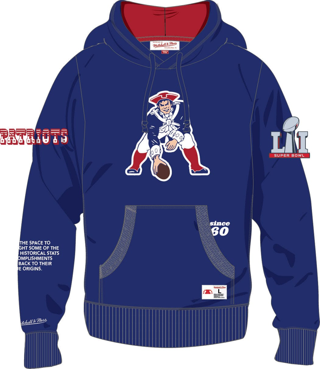 Dynasty Sports & Framing Sweatshirts, Hoodies, & Jackets - Football Small New England Patriots Mitchell & Ness Team Origins Fleece Hoodie