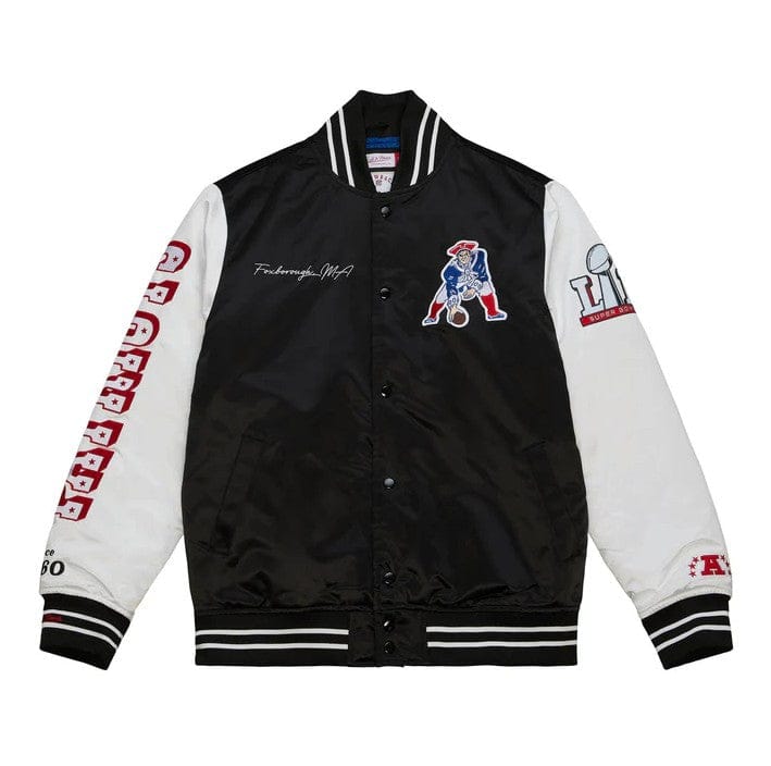 Dynasty Sports & Framing Sweatshirts, Hoodies, & Jackets - Football Small New England Patriots Mitchell & Ness Team Origins Varsity Satin Jacket
