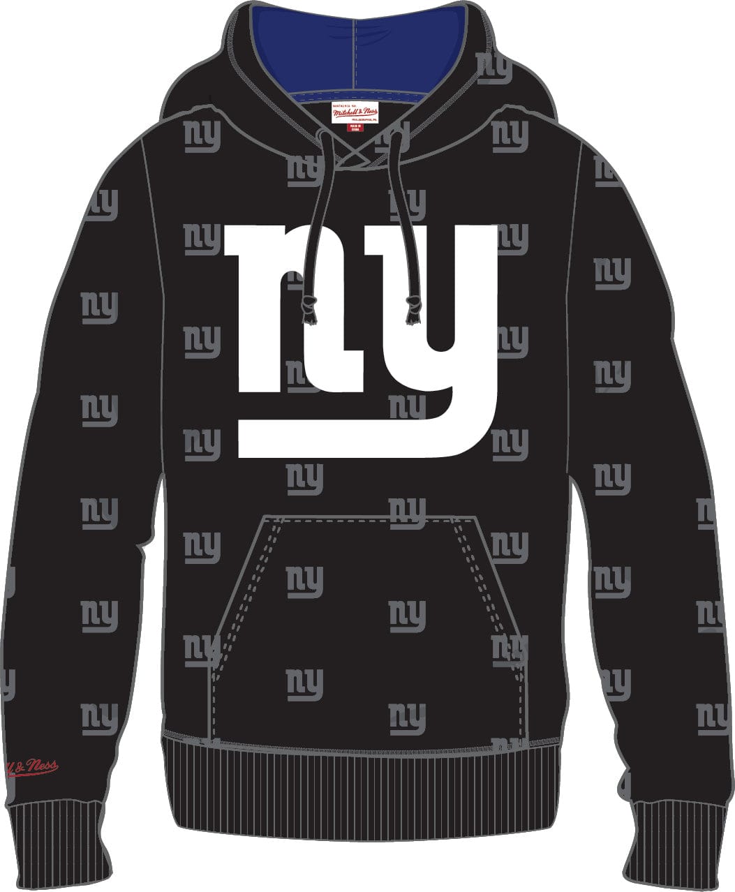 Dynasty Sports & Framing Sweatshirts, Hoodies, & Jackets - Football Small New York Giants Mitchell & Ness All Over Print Fleece Hoodie