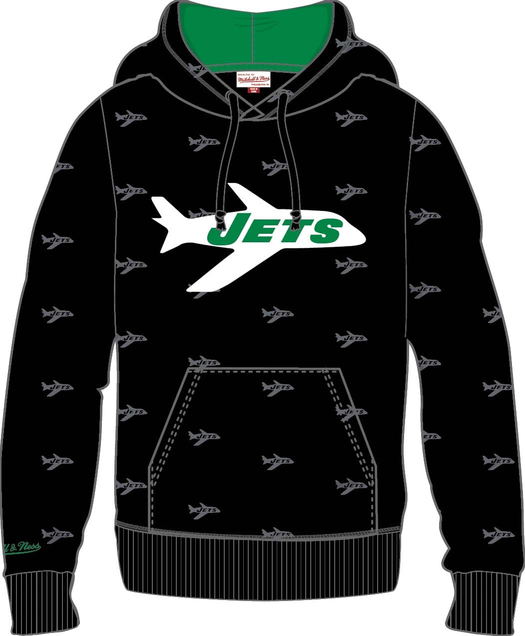Dynasty Sports & Framing Sweatshirts, Hoodies, & Jackets - Football Small New York Jets Mitchell & Ness All Over Print Fleece Hoodie