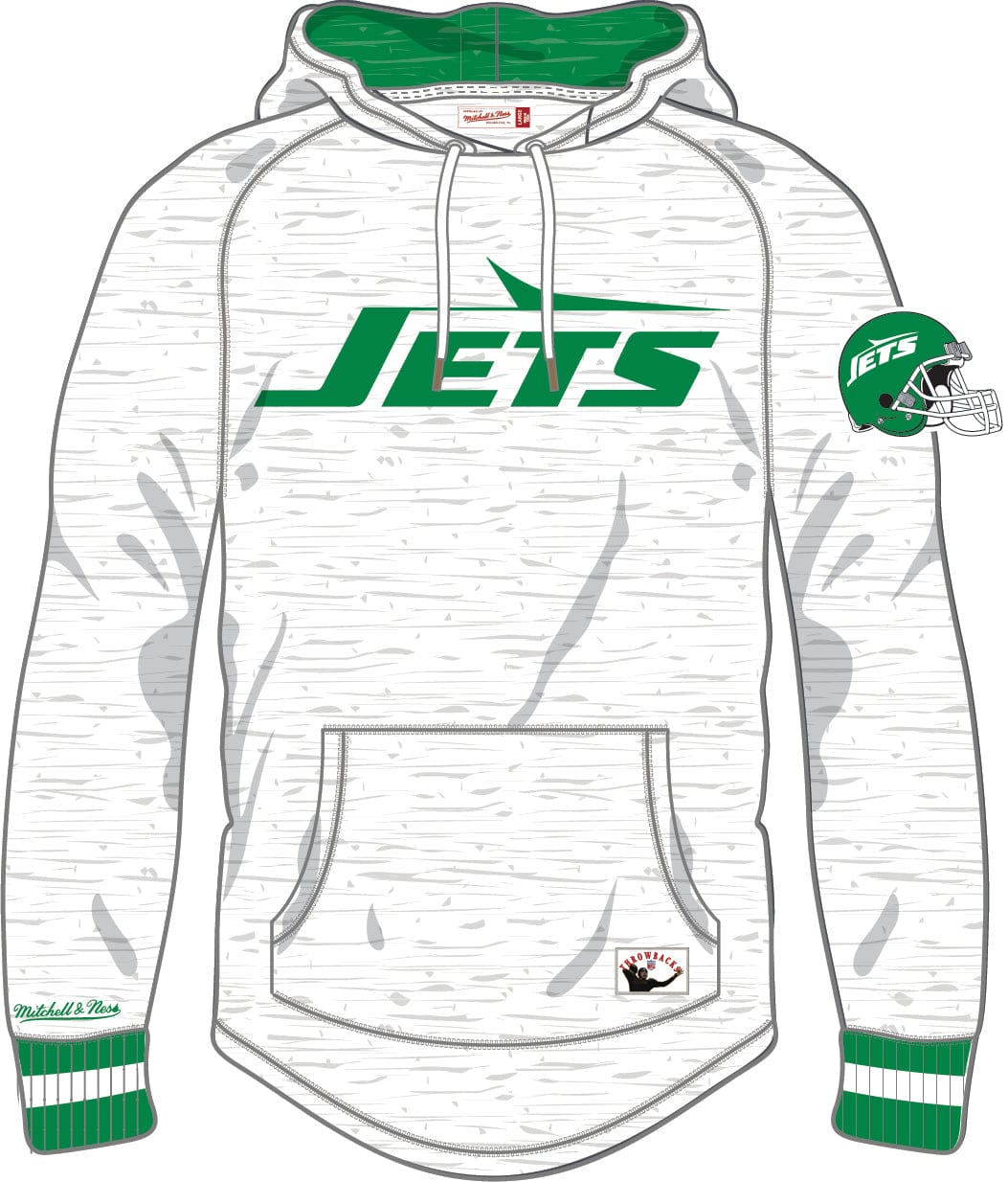 Dynasty Sports & Framing Sweatshirts, Hoodies, & Jackets - Football Small New York Jets Mitchell & Ness Legendary Slub Long-Sleeve Hoodie