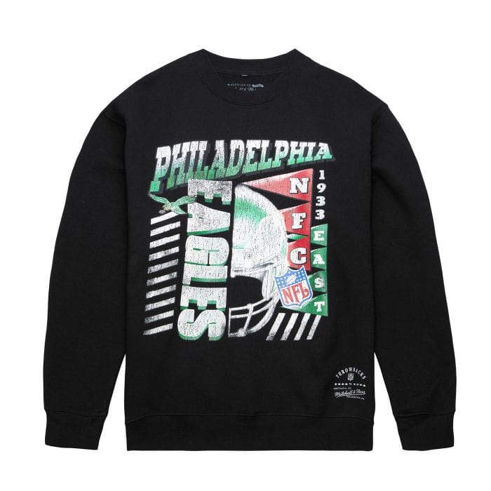 Dynasty Sports & Framing Sweatshirts, Hoodies, & Jackets - Football Small Philadelphia Eagles Mitchell & Ness Easy Cool Crewneck Sweatshirt